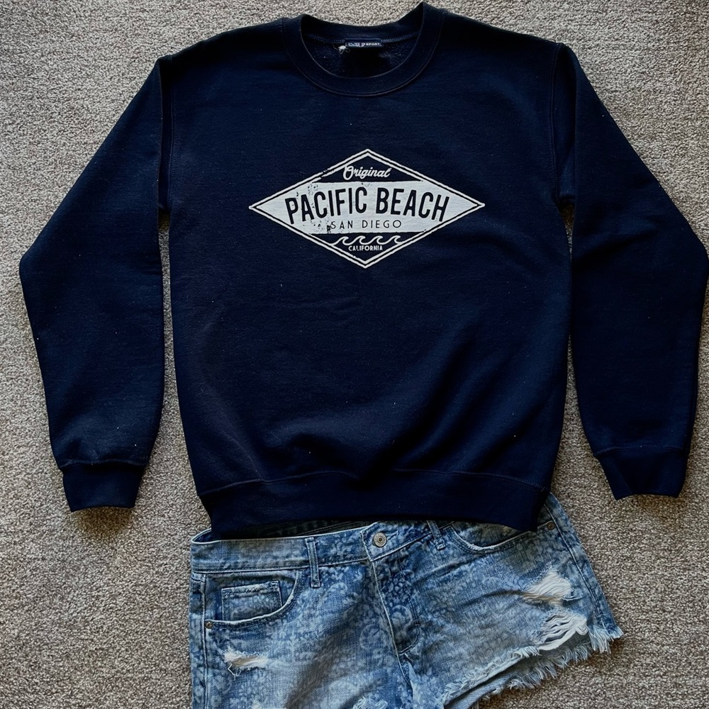 Unisex Pacific Beach San Diego PB crew sweatshirt S